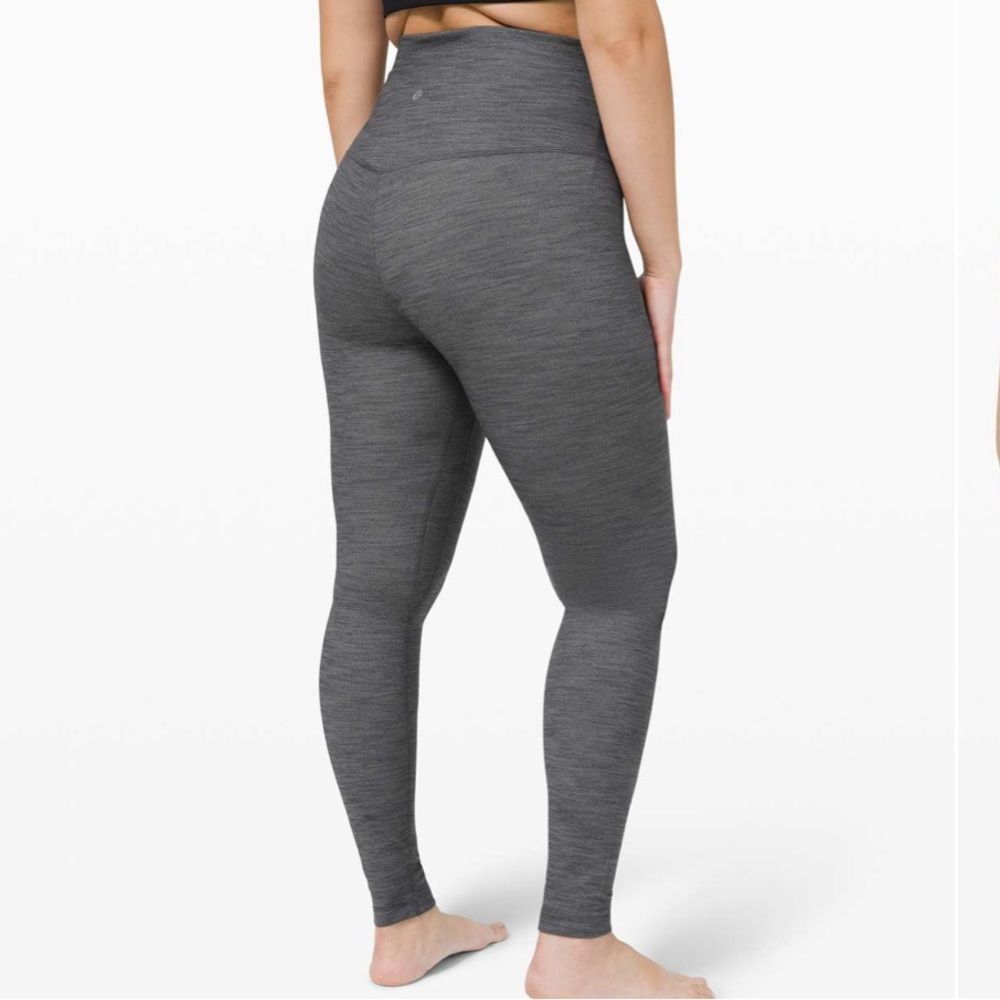 Lululemon Align Pant Super High-Rise 28" Mini Herringbone Heathered Black/white